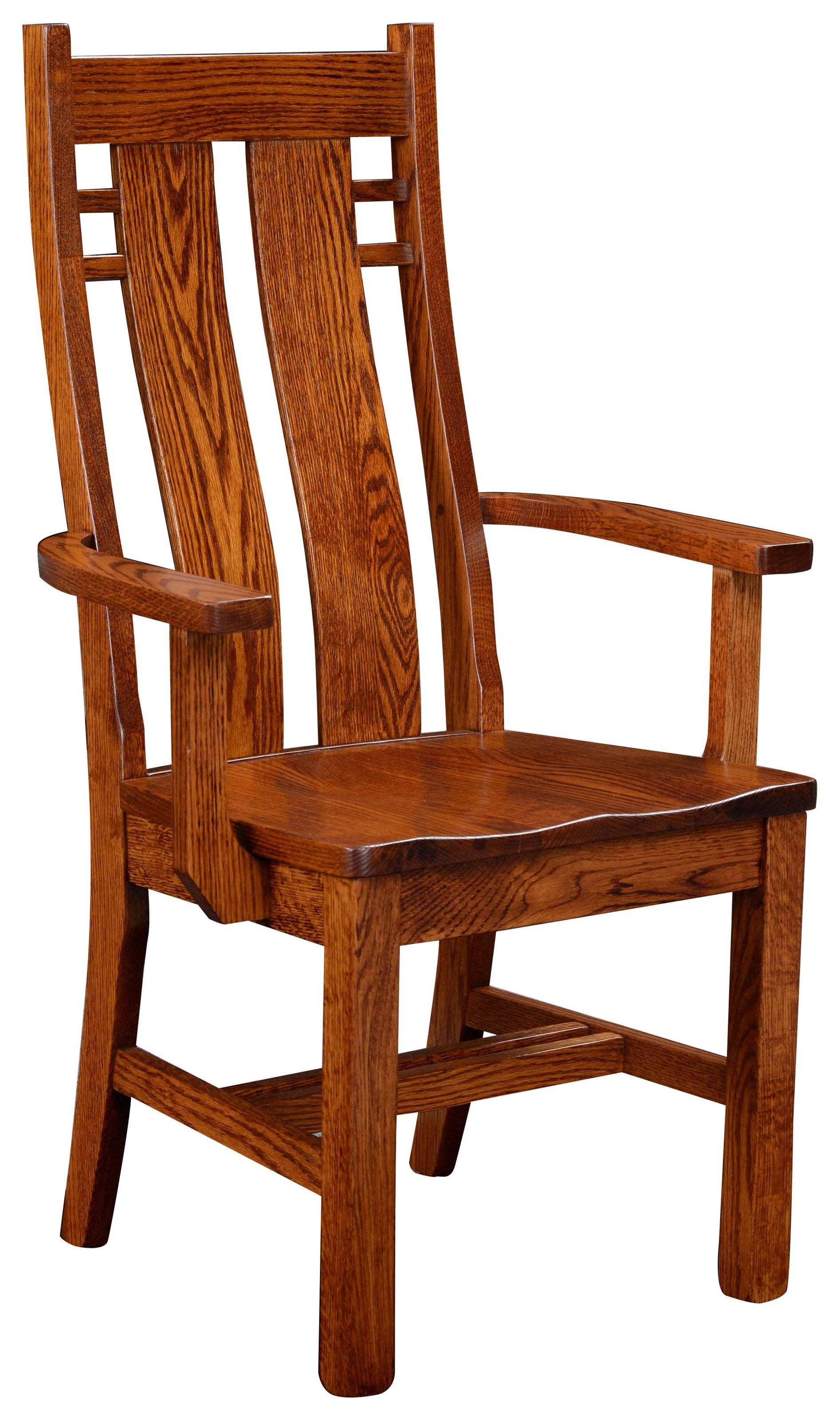 Wengerd Wood Products Bungalow Bungalow AC Customizable Solid Wood Arm Chair Wayside Furniture Mattress Dining Arm Chairs